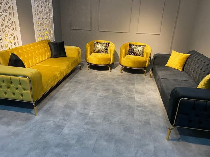 Yellow Corner Sofa Suite